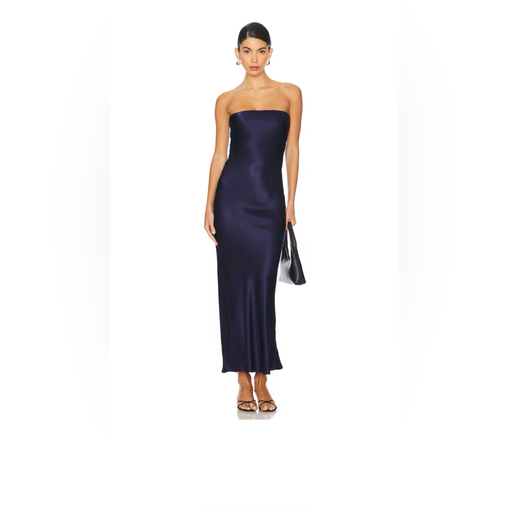 X Revolve Angel Strapless Midi Dress In Navy - Size M